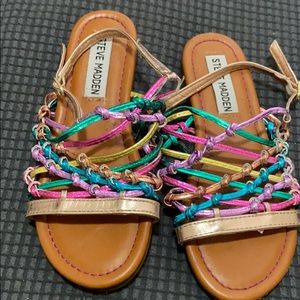 Steve Madden Girl’s rainbow sandals size 13